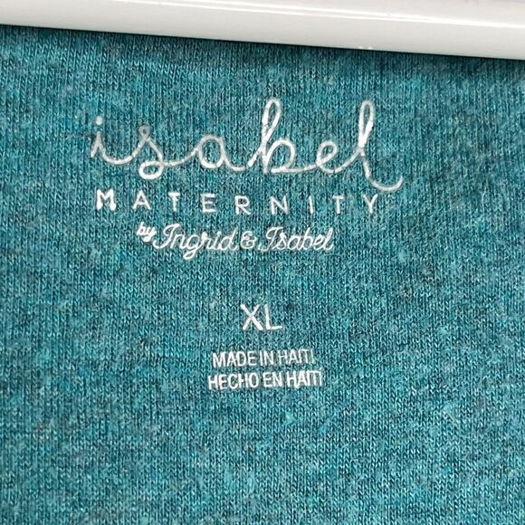 Isabel Maternity Scoop Neck Tank Top Teal Green Size XL - Picture 4 of 4